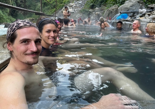 Drive to Nayapul 1,100m and trek to Jhinu danda 1,700m - 5 hrs.