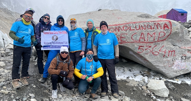 Trek from Lobuche 4,910m to Gorak Shep and Everest Base Camp and again back to Gorak Shep 5,140m