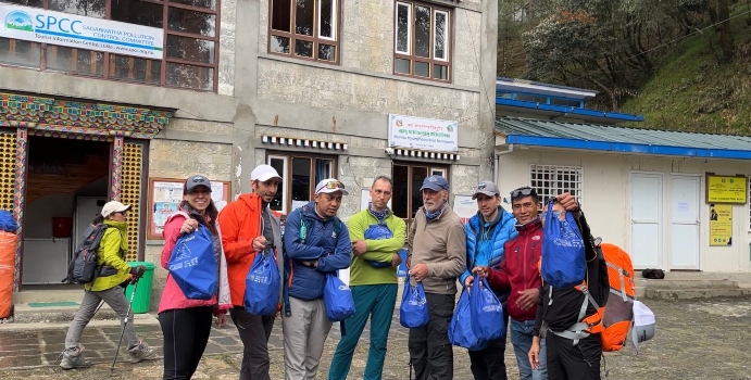 Trek from Namche 3,440m to Phakding then Lukla 2,840m