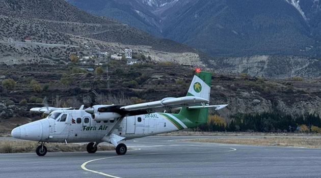 Fly to Pokhara 822m and then Jomsom 2,743m