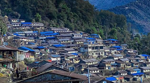 Drive from Pokhara 822m to Sikles 1,981m